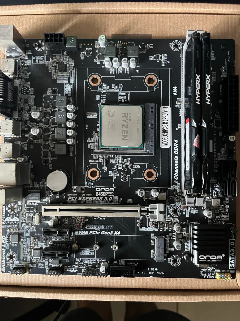 Kit 5600g, 16gb ram, water cooler e placa 