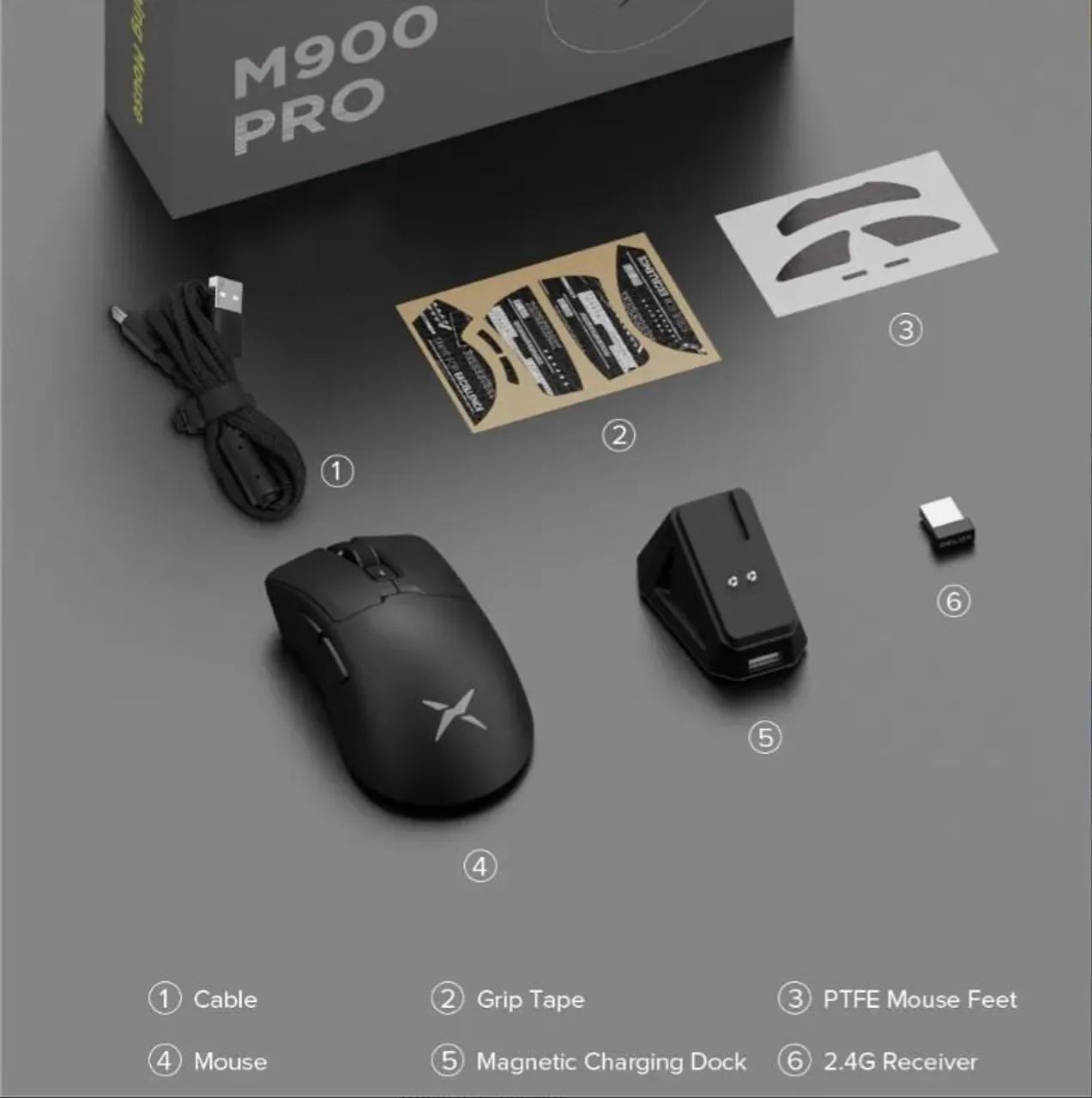 Mouse Gamer sem fio M900 PRO 8K - Foto 4