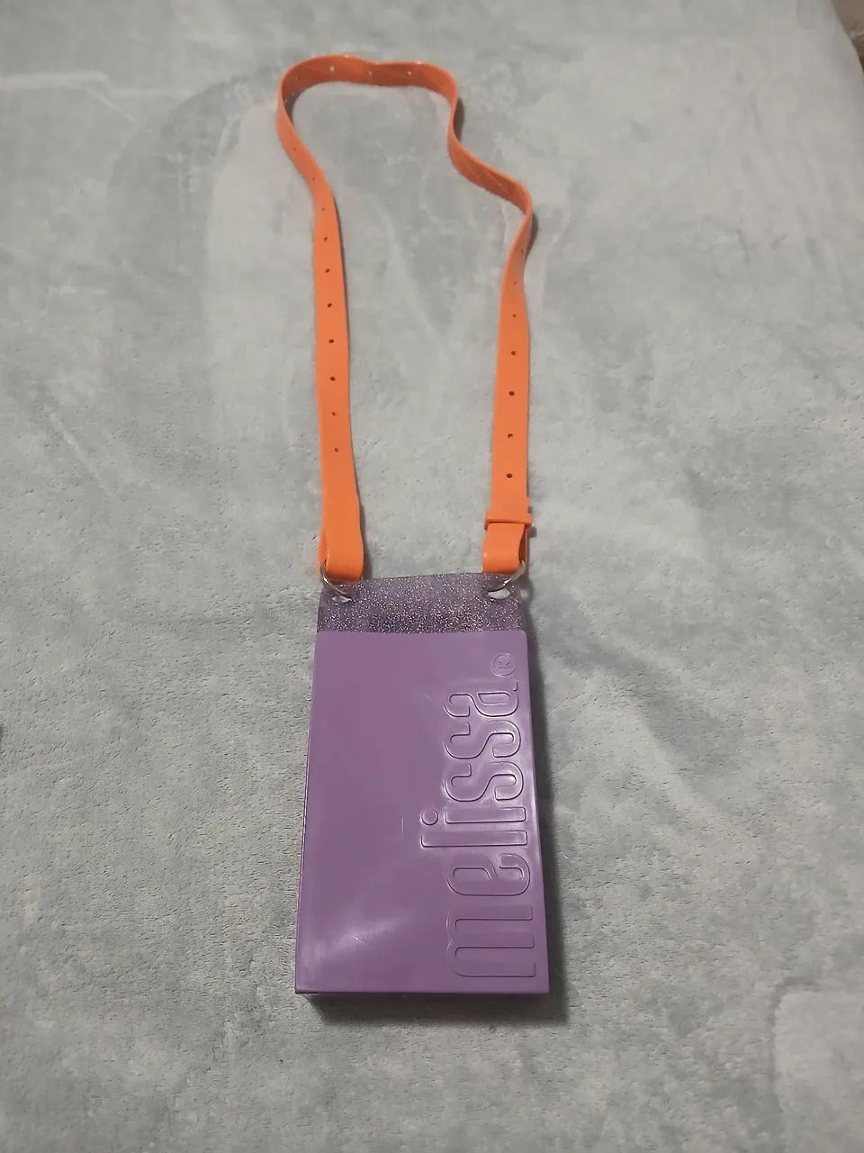Bolsa Melissa Call Me Original cor roxo glitter 