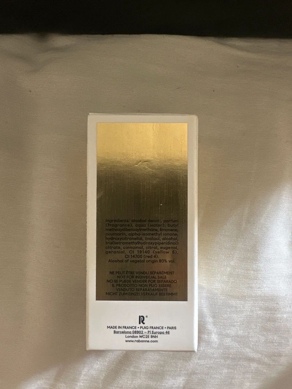MINIATURA PERFUME MILLION GOLD RABANNE EAU DE PARFUM INTENSE - Foto 2