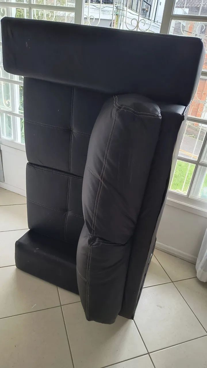 Base Box Casal mais Sofá de Napa Preto $ 600 - Foto 4