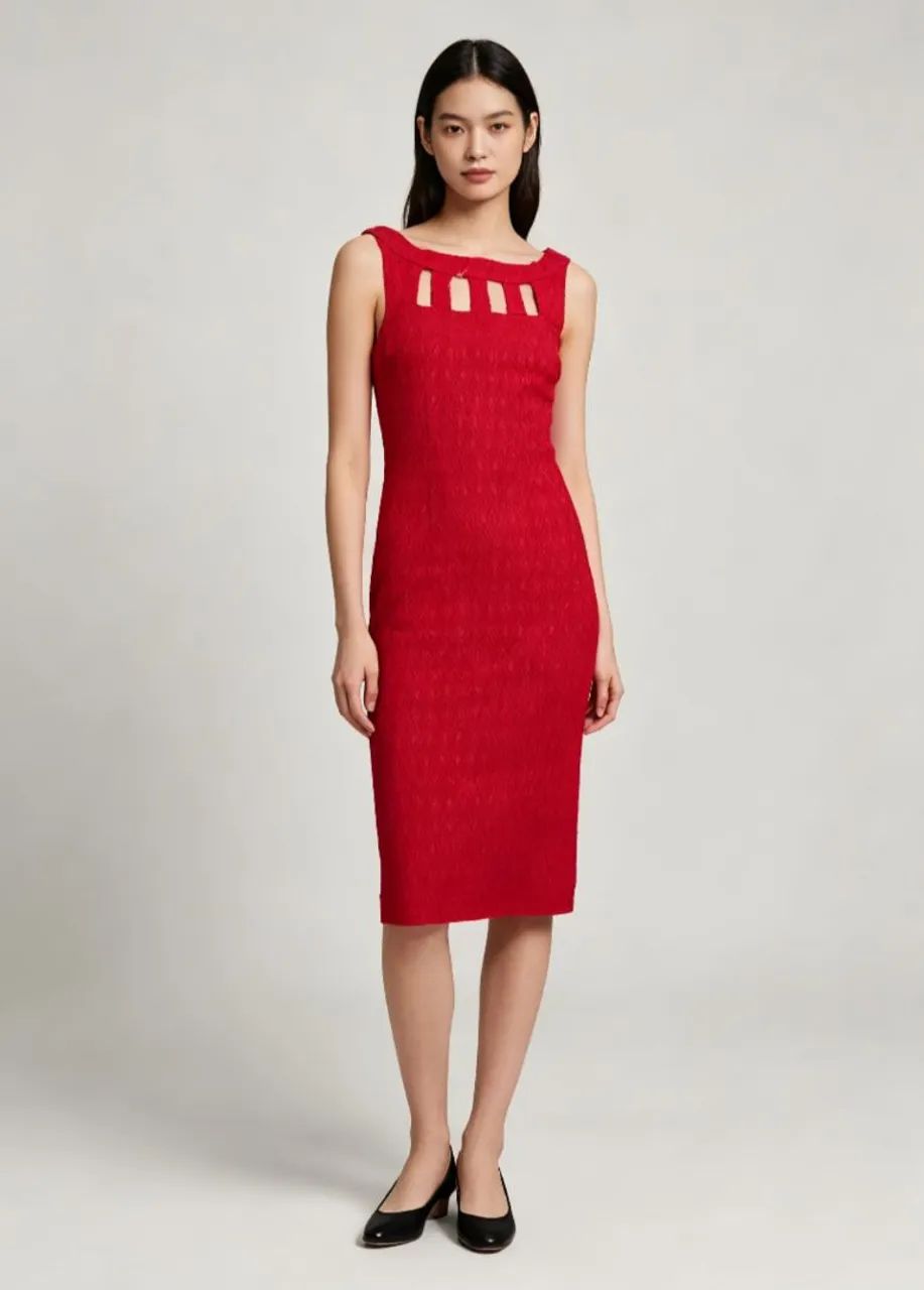 Vestido justo Ms Marsan Tamanho Único 