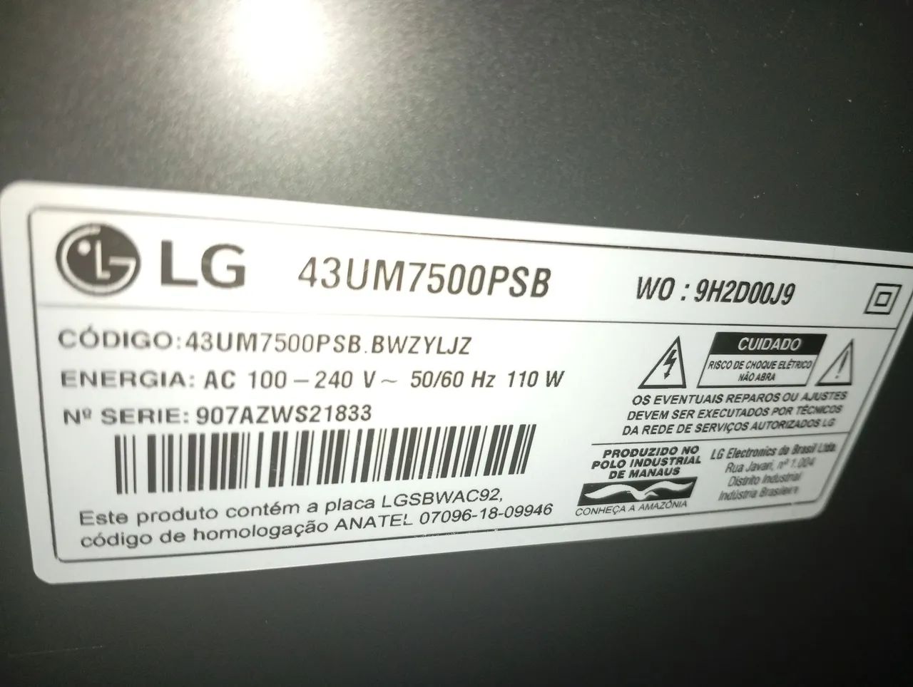TV LG 4K COM 43 POLEGEGADAS - Foto 4
