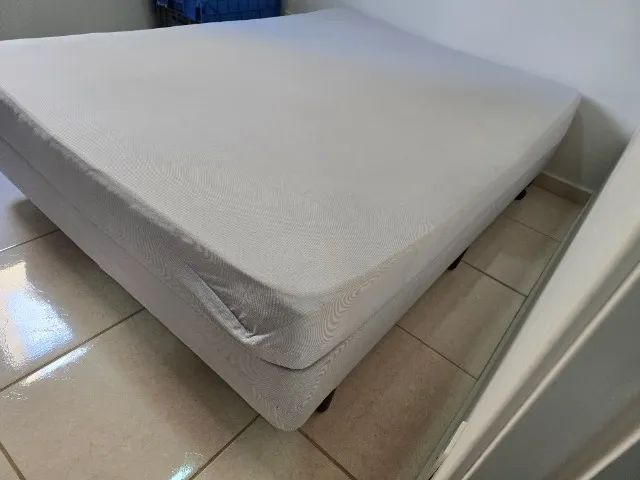 Cama Box de Casal com Colchão de Molas - Foto 2