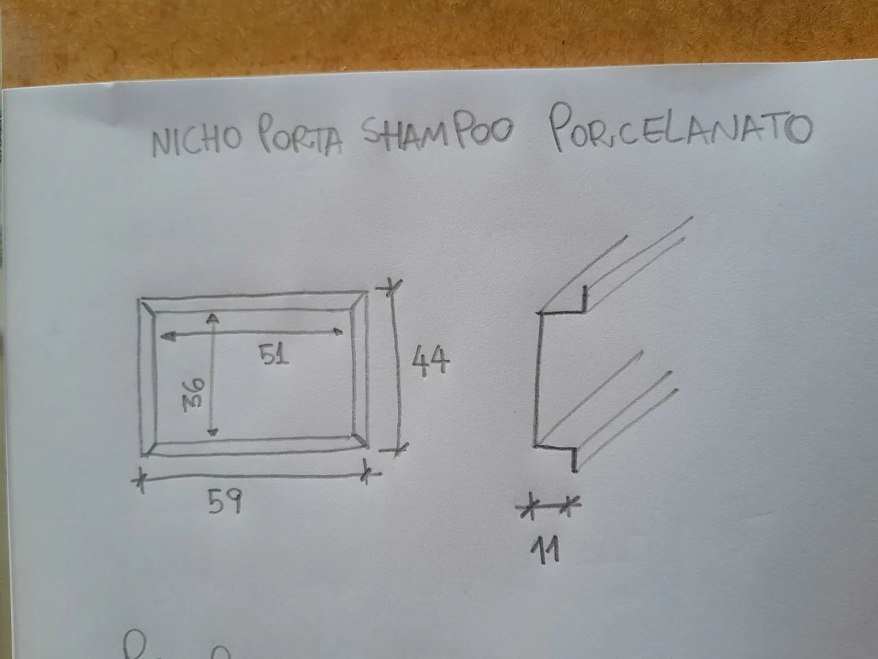 Nicho porta shampoo de porcelanato Portinari - Foto 3