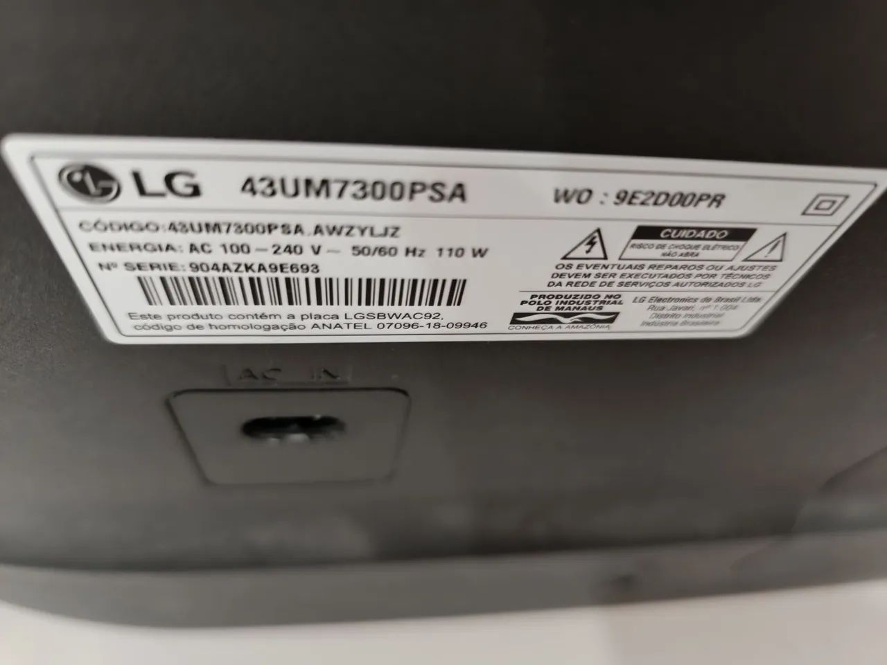 Smart Tv LG 43 Polegadas 4k Com Defeito (cor Azulada) - Foto 3