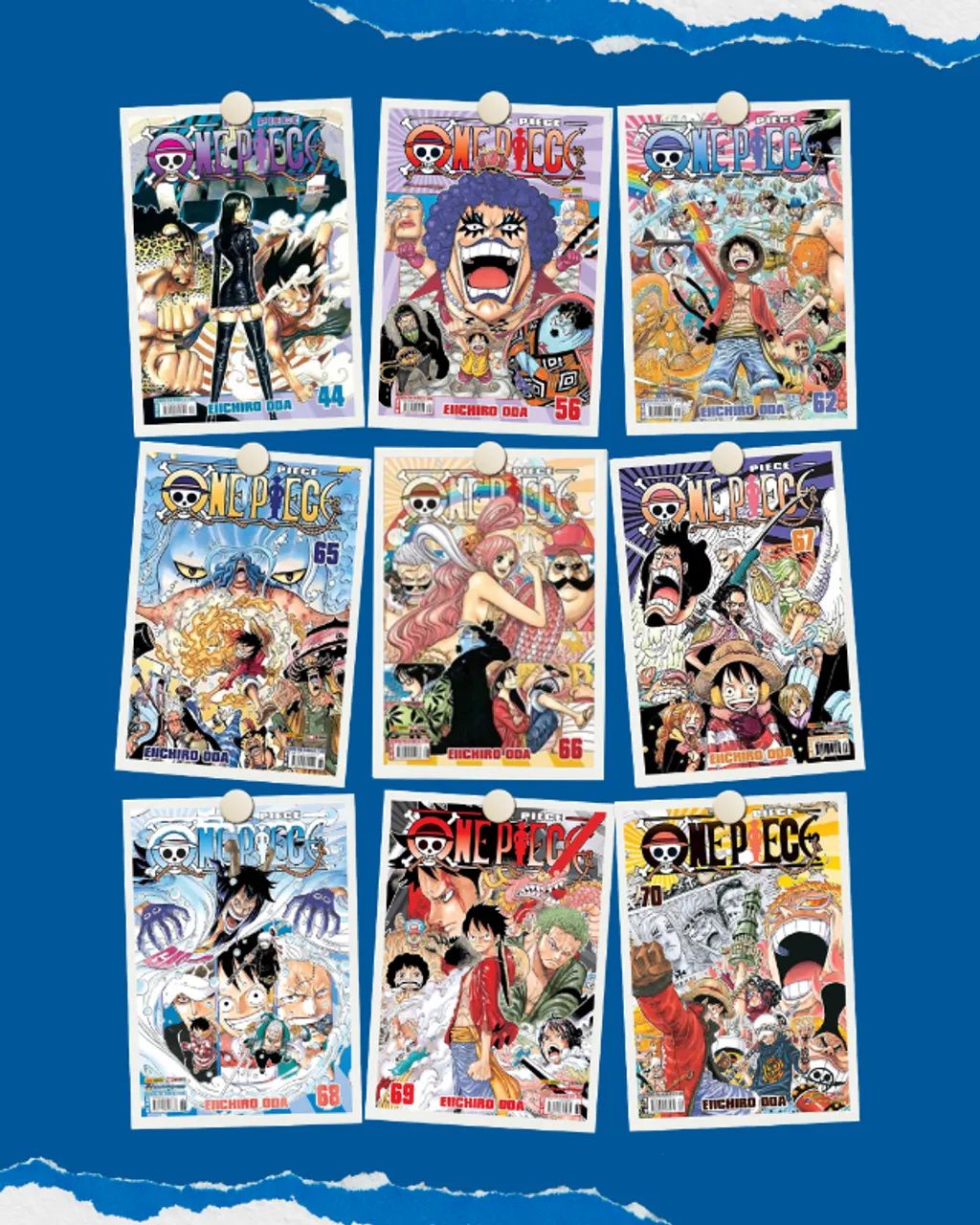 Mangá One Piece 44,56,62,65 ao 70, 73 ao 87,89,92 e 96 - Livros e
