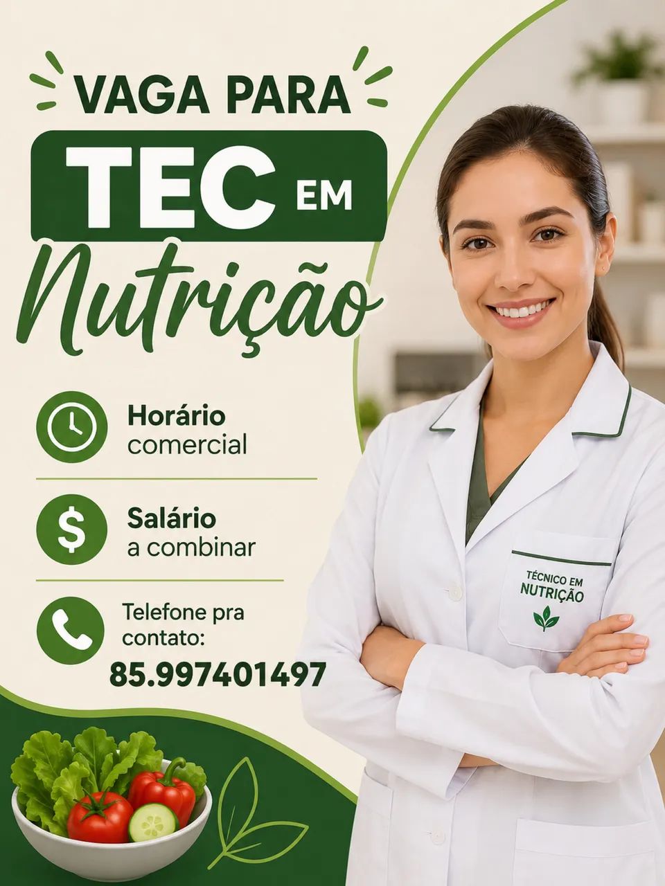 Vaga para Tec em Nutrição  - Foto 2