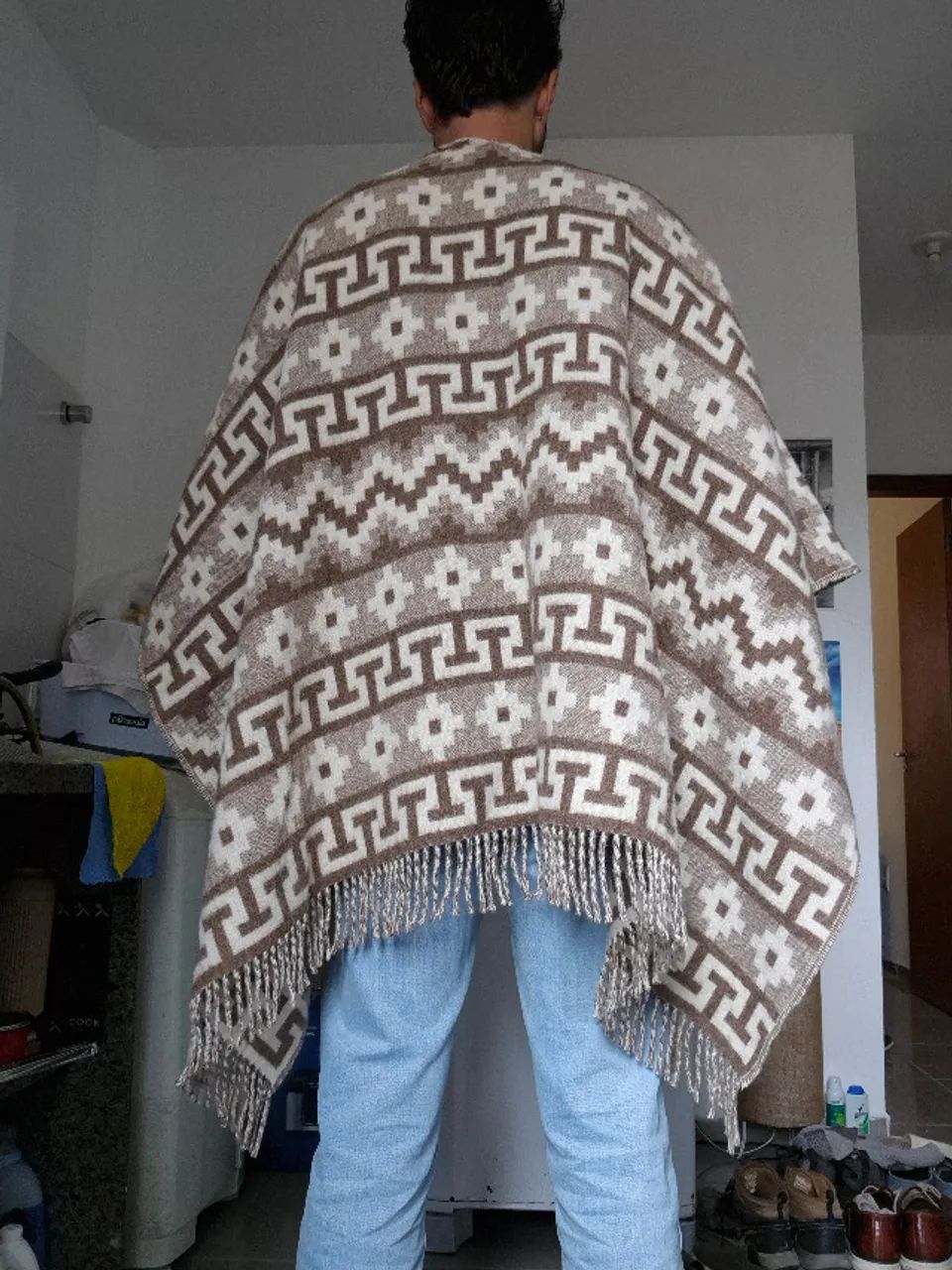 Ruana de lã de alpaca - Foto 3