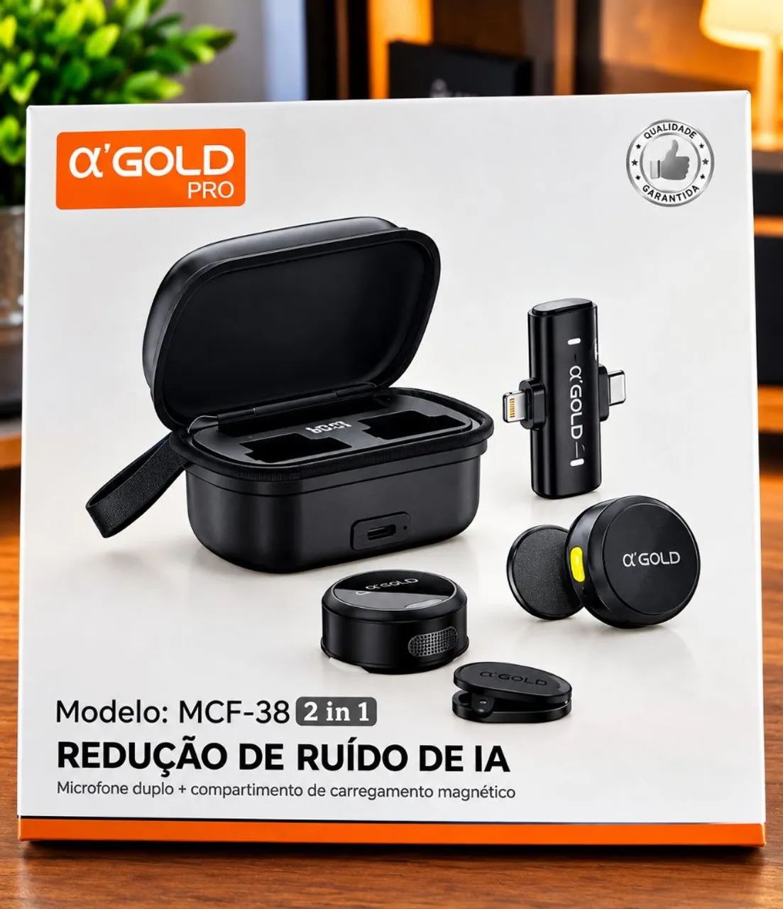 Microfone de Lapela Sem Fio