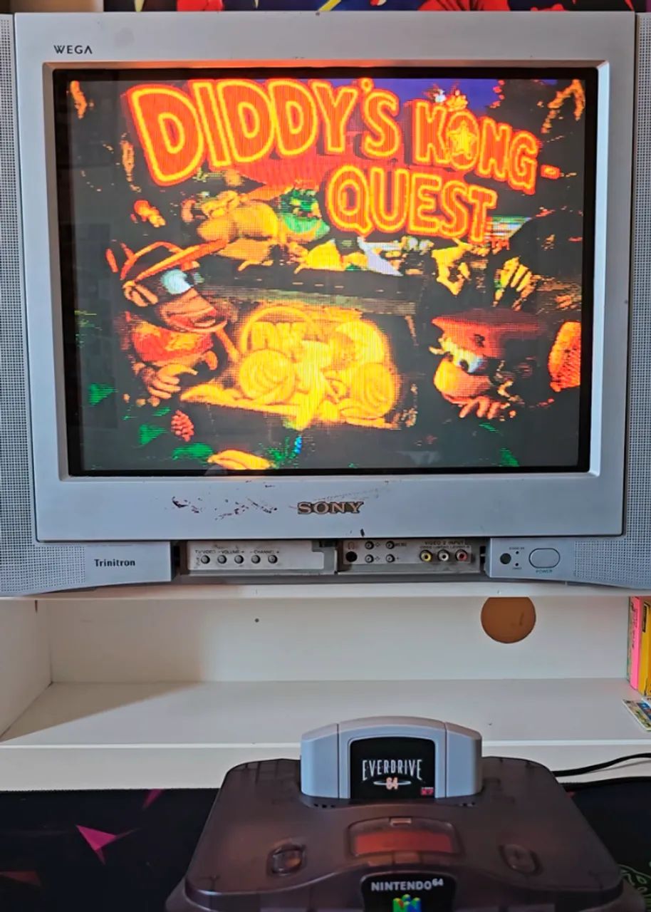 Everdrive 64 Krikzz X7 + cartão 32GB lotado de jogos - Peças e