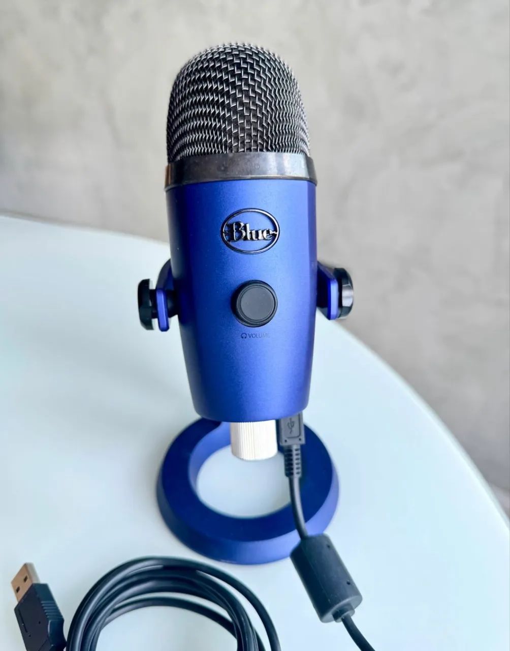 Microfone Blue Yeti Nano Azul (Perfeito Estado) + Cabo Original + Nota Fiscal