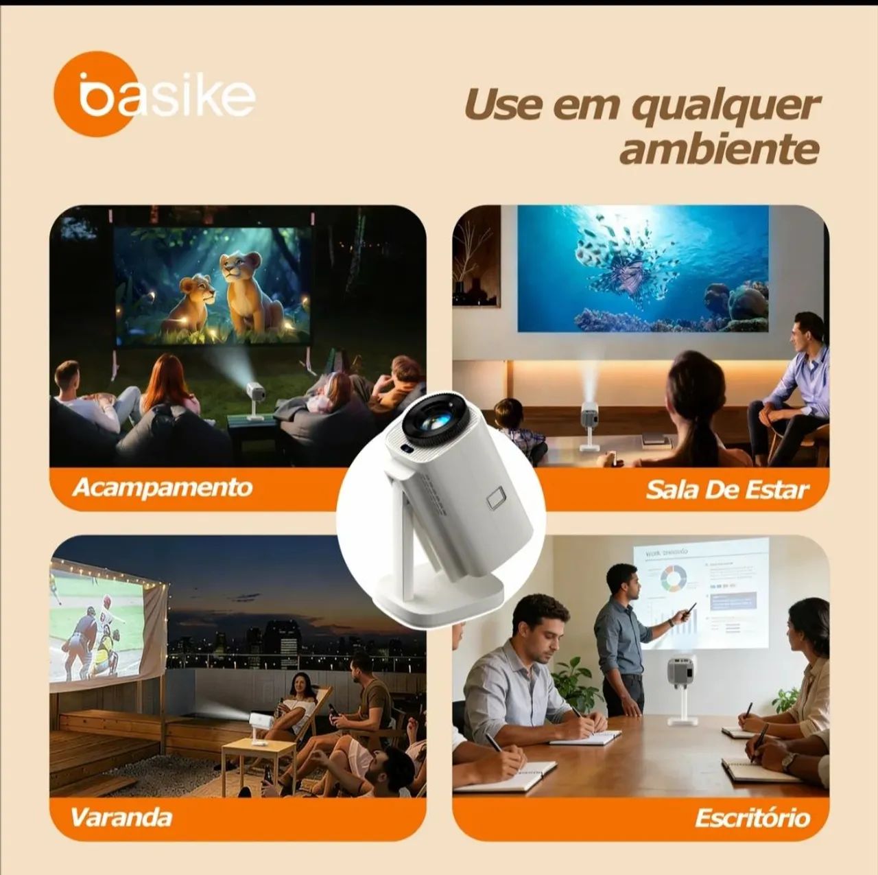 Projetor Basike Ba Ty213 smart Android Wi-Fi 6 Bluetooth  - Foto 3