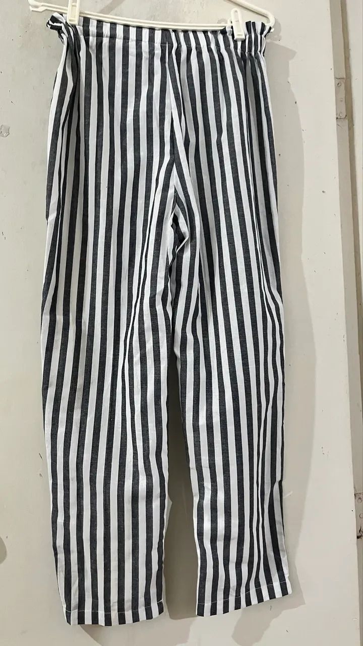 Calça clochard listra 