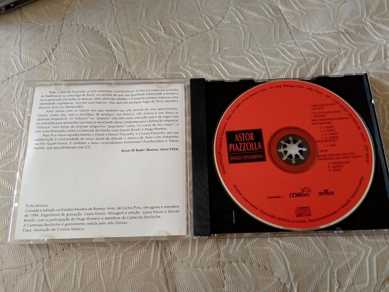 Cd Astor Piazzolla Tango Sensations CD nacional e original - CDs