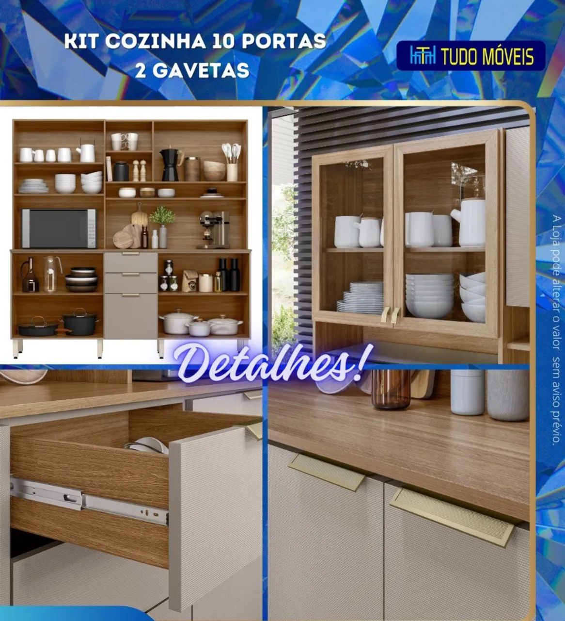 Kit cozinha 10 portas e 2 gavetas - Foto 2
