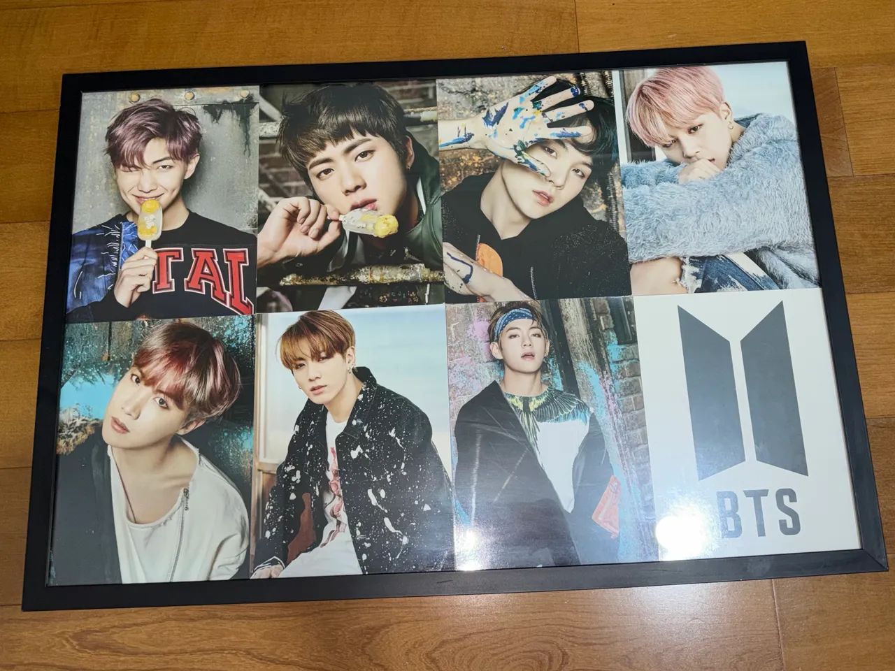 Quadro decorativo BTS 80,5cm x 54,5cm x 2cm - Hobbies e coleções