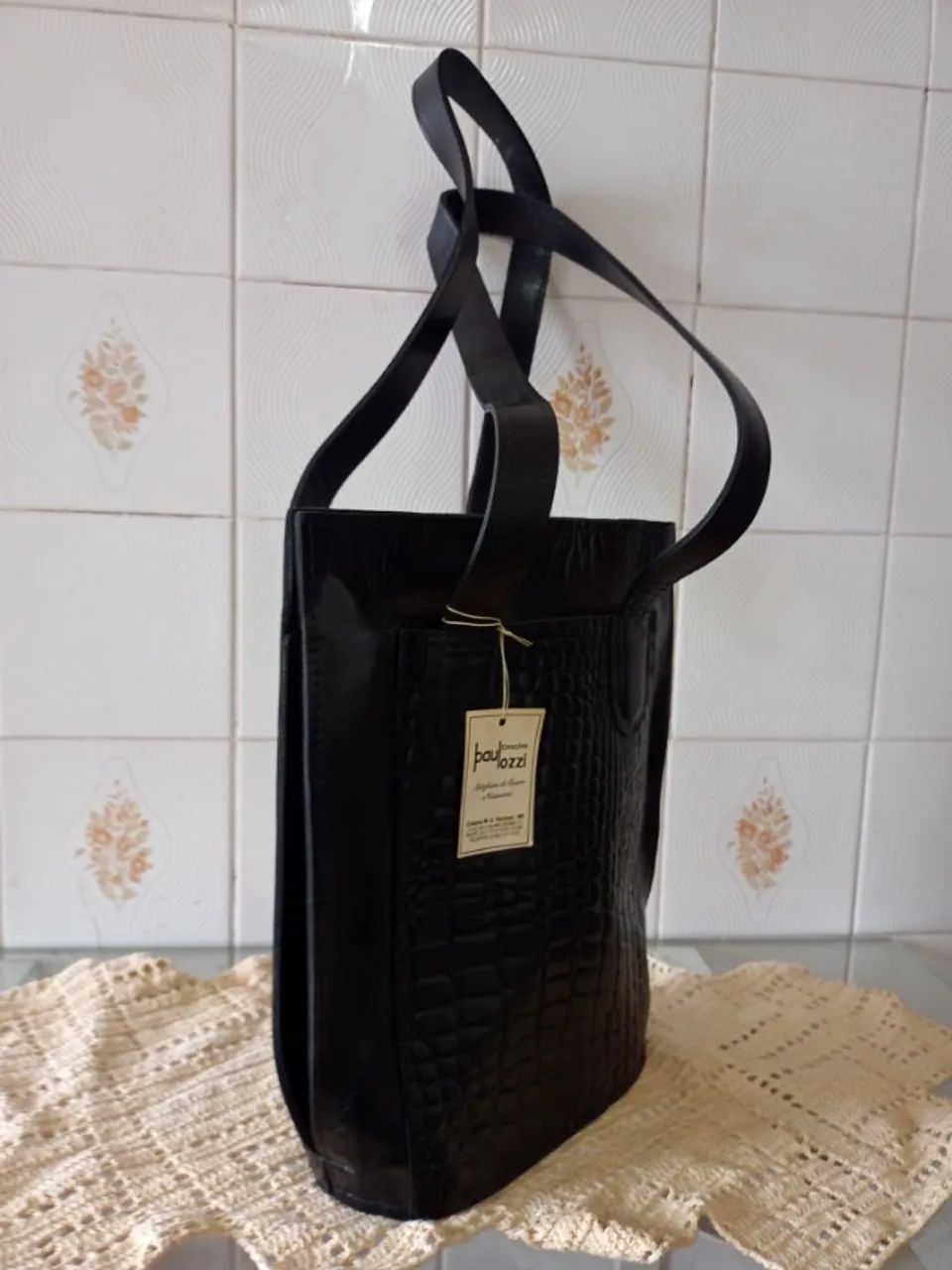 Bolsa de Couro Legitima Decada 1990 - Nova Sem Uso - Foto 5