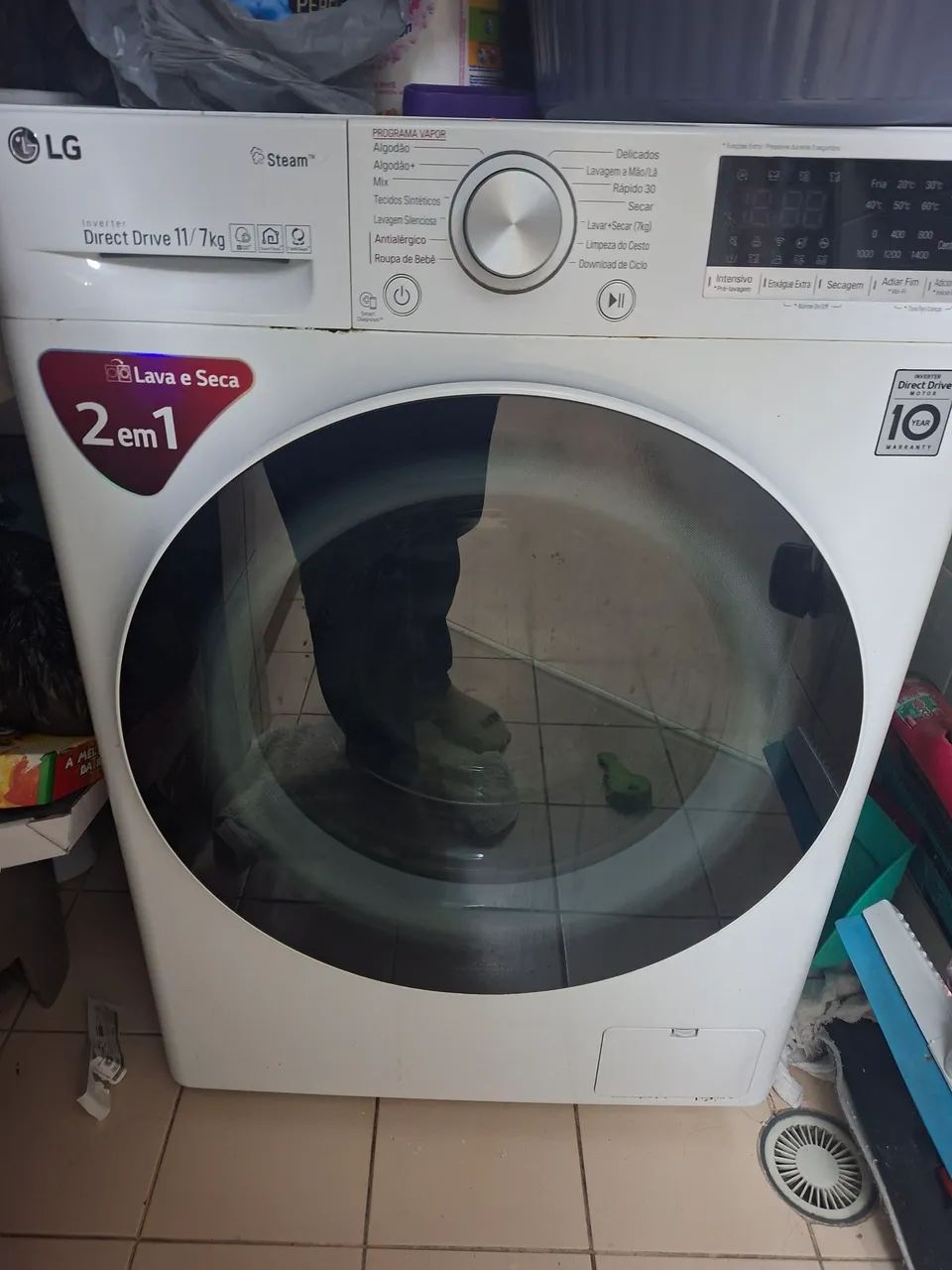 Lava e seca LG 11kg quebrada
