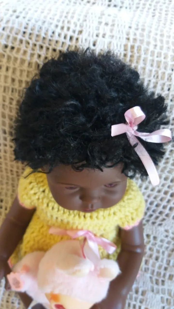 BONECA BEBE REBORN NEGRA DE COLEÇÃO  - Foto 5