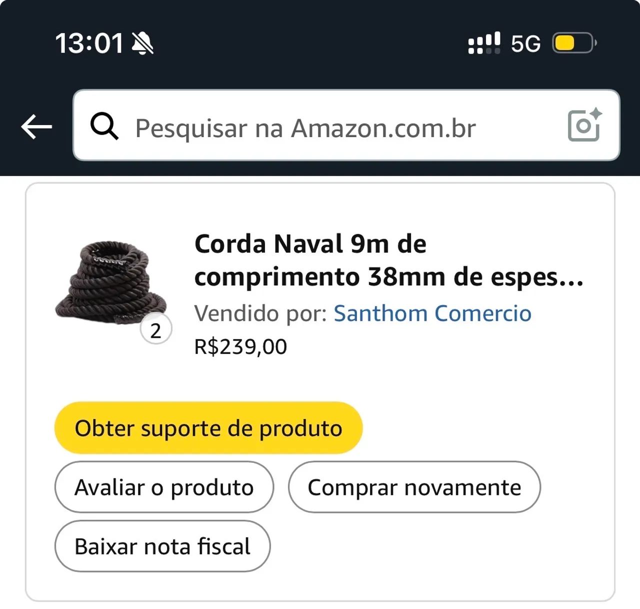 Vendo 2 Cordas Naval para treinamento funcional 