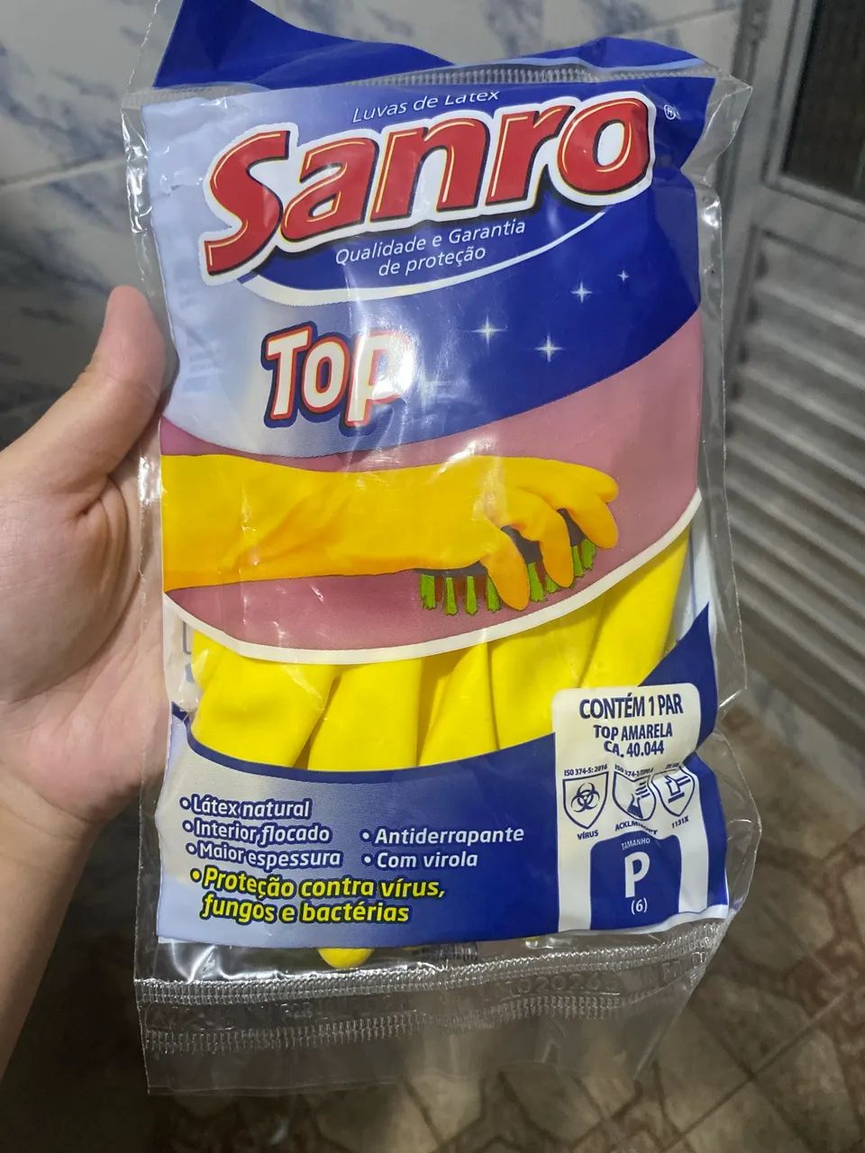 5,00 a UND - 100 Pares de Luvas de Limpeza Tam P - Preço de Atacado