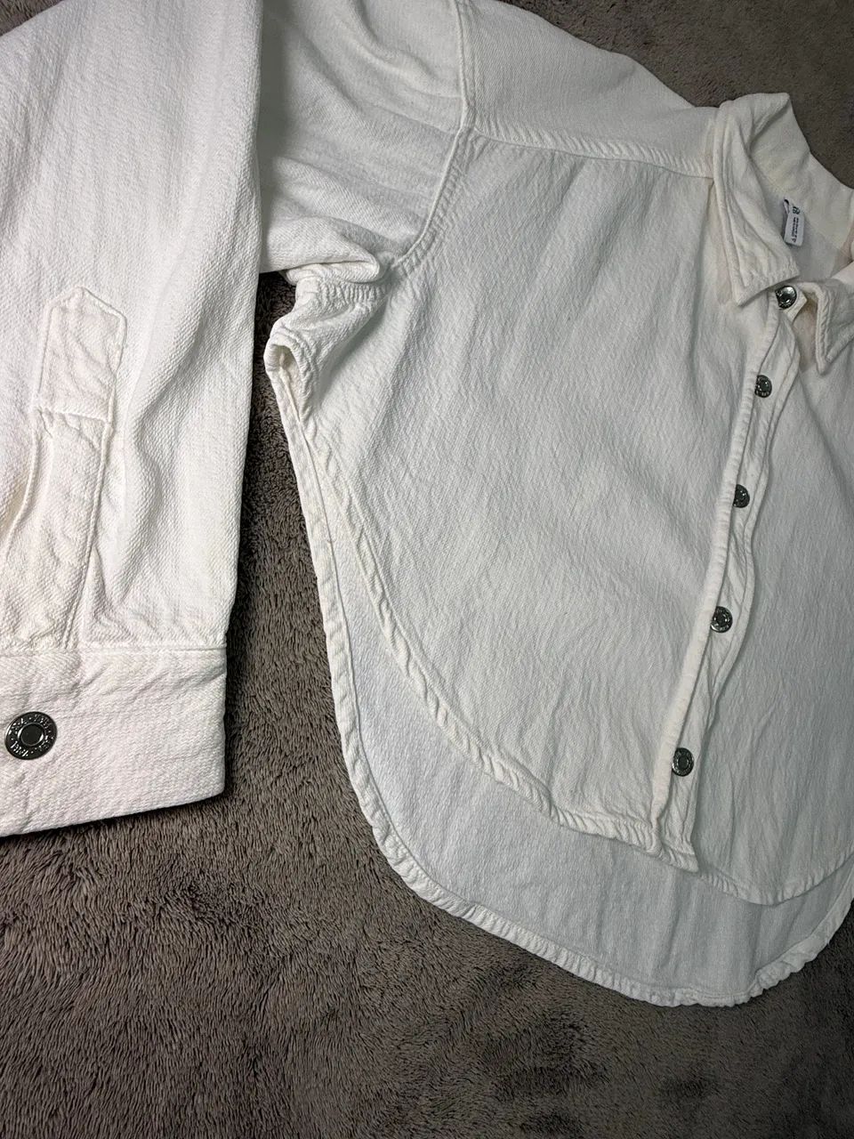 jaqueta jeans branca zara - Foto 4