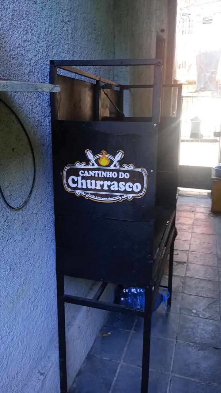 Barraca de churrasco com churrasqueira e iluminação  - Foto 3