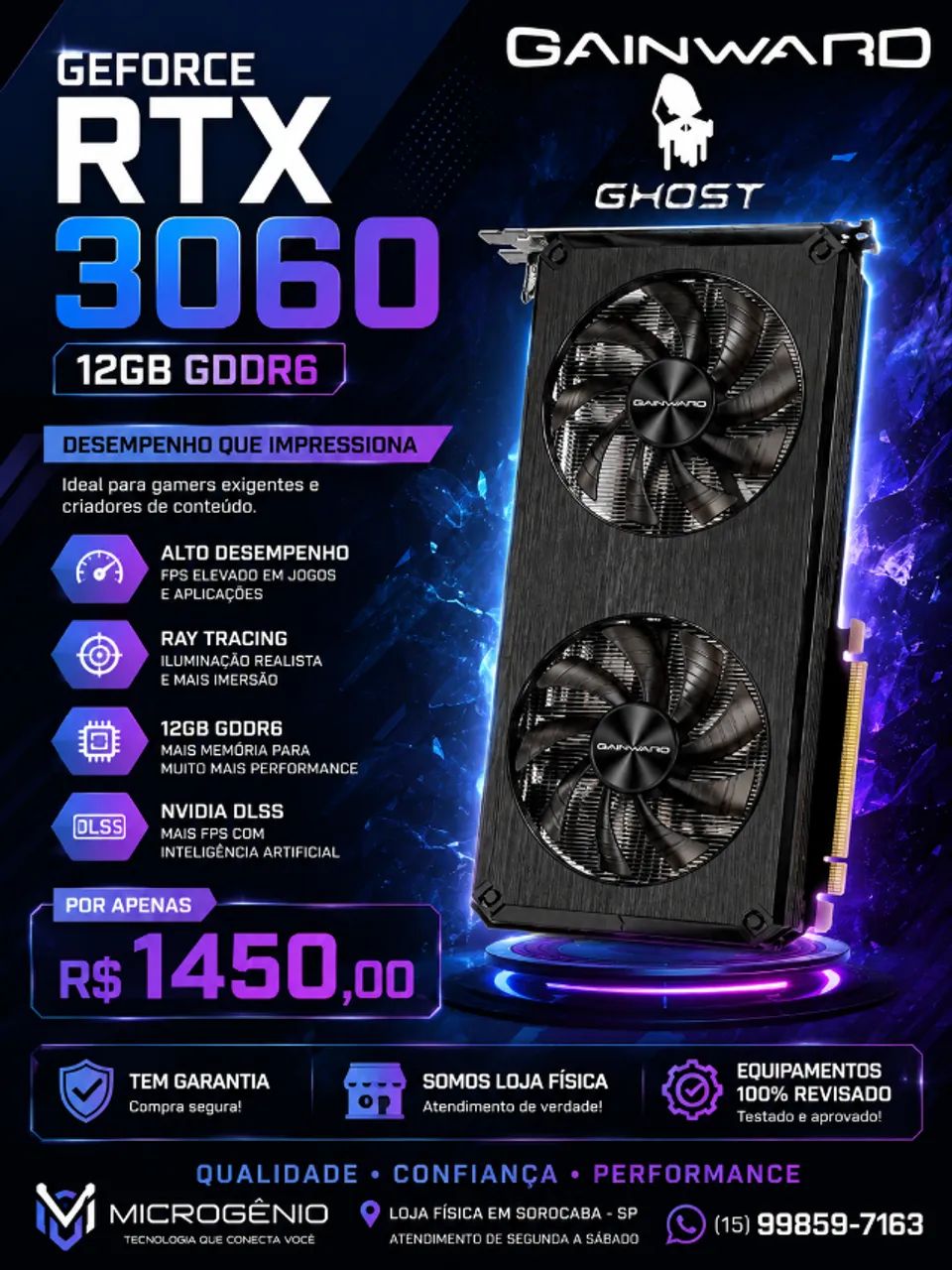 Placa de Video 3060 12GB
