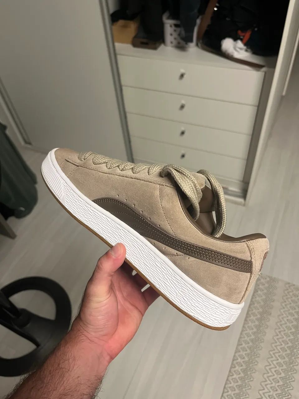 TÊNIS PUMA SUEDE XL BEGE 41 - Foto 3