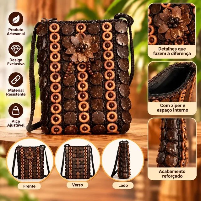 BOLSA ARTESANAL ESTILO RÚSTICO