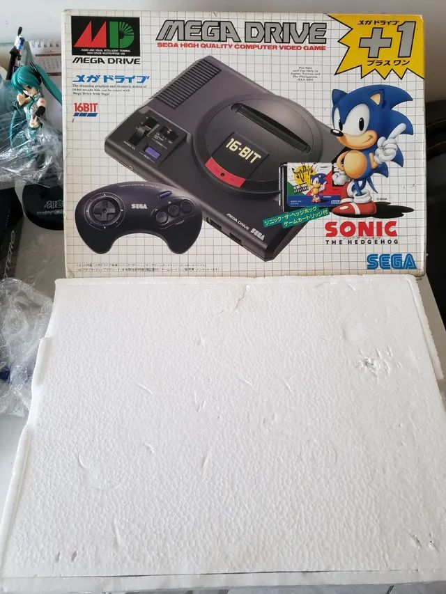 mega drive japones com jogo sonic - Videogames - Jardim América