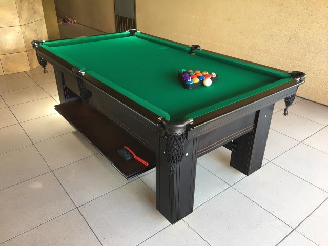 Mesa de Bilhar Charme 2,20 x 1,20 Preta Verniz Cód: Y24S18F5 - Foto 3