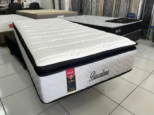 Colchão Solteirão 96x203x30 Molas Ensacadas Pillow top Confortável Marca Hellen, Novo! - Foto 4