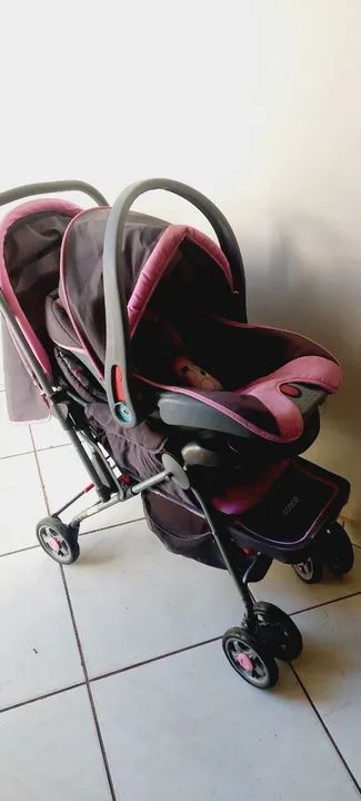 Kit carrinho e bebê conforto - Foto 3