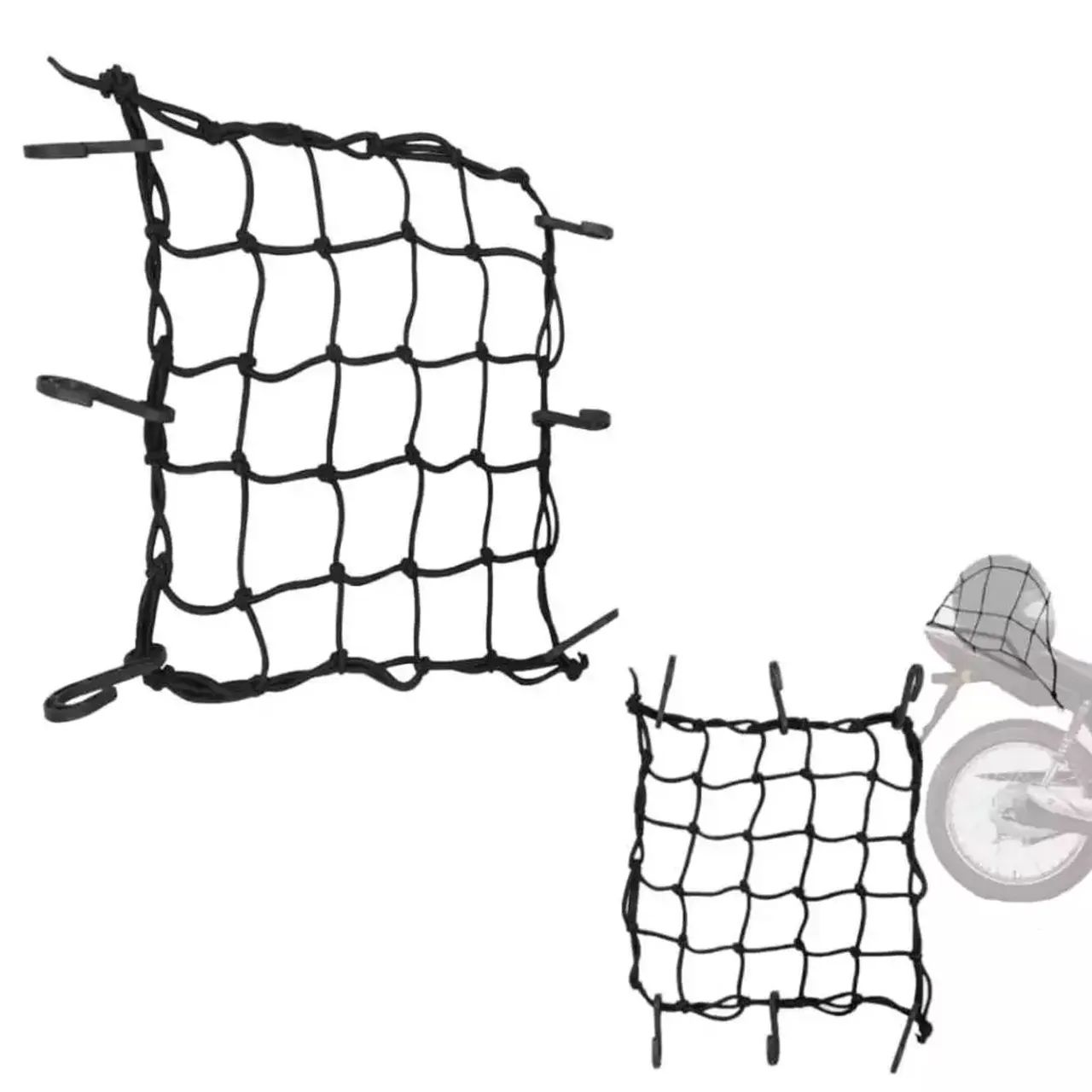 Rede Elástica 35 cm x 35 cm para Capacete Bagageiro de moto - Foto 2