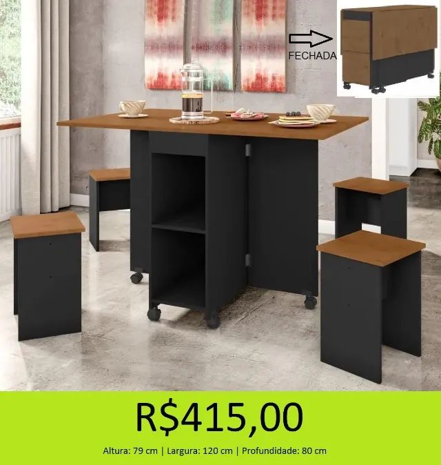 Mesa com banquetas 