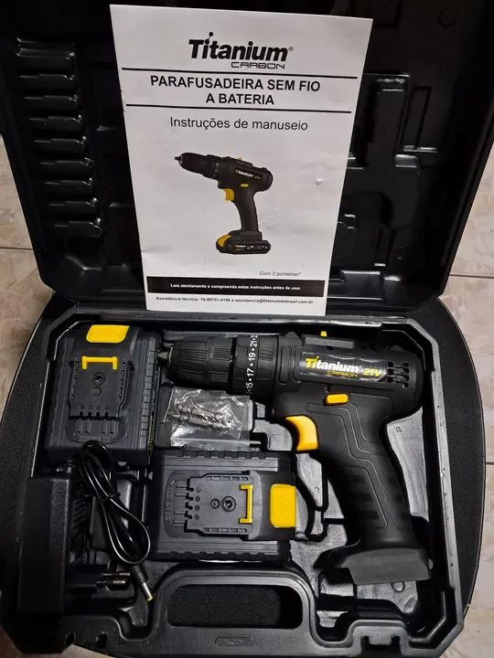 Parafusadeira 21v com 2 bateria