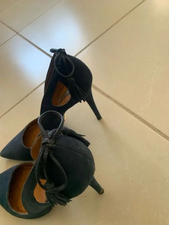 Scarpin nobuck marinho - Foto 3