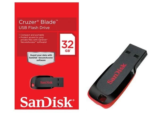 Pen Drive Sandisk 32Gb Cruzer Blade Loja Coimbra Computadores Entrega
