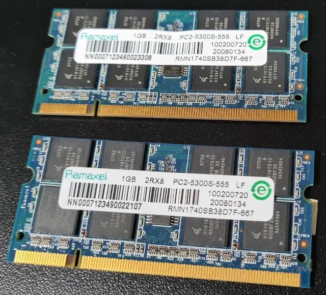 kit memorias notebook pc2-5300S 555 DDR2