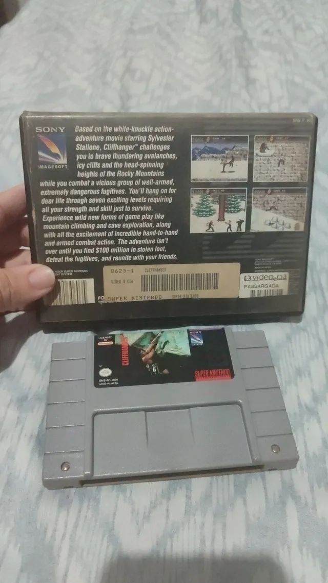 Cartucho Fita Jogo de Super Nintendo : Cliffhanger  - Foto 5