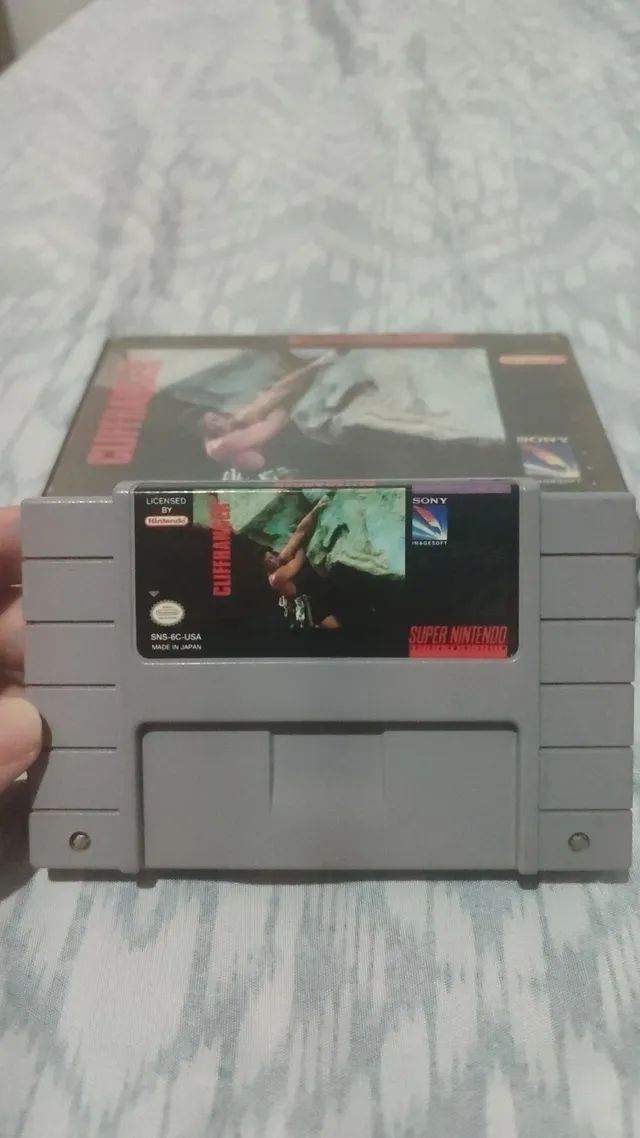 Cartucho Fita Jogo de Super Nintendo : Cliffhanger  - Foto 2