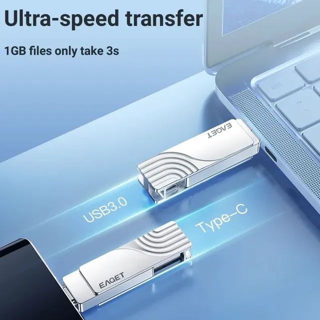 Pen Drive Eaget CF30 256gb USB 3.2 Tipo C - Foto 4