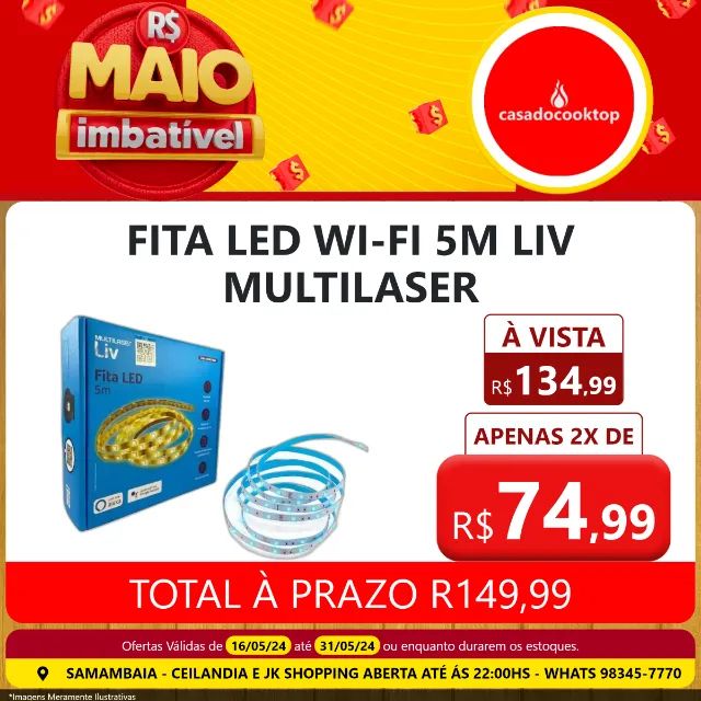 Fita led wi-fi 5m - liv multilaser