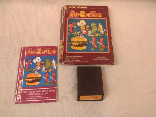 Burgertime Cartucho Original + Caixa E Manual Com Desgastes