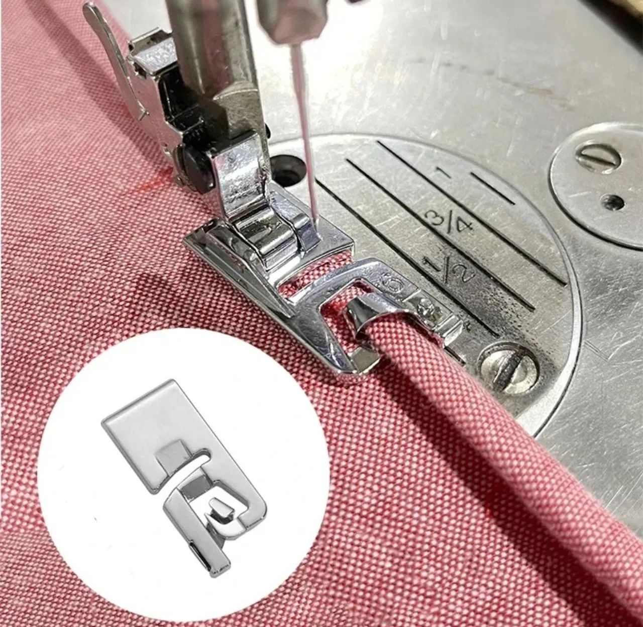 Sapata Pé Calcador Bainha Enrolada  Máquina De Costura