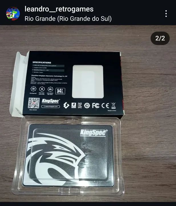 SSD 512GB KINGSPEC® para XBOX, PLAYSTATION, NOTEBOOK E PC'S . - Foto 2