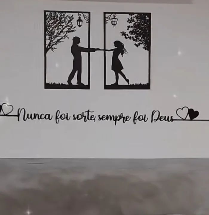 Quadro casal com frase decorativa mdf 3mm - Foto 3