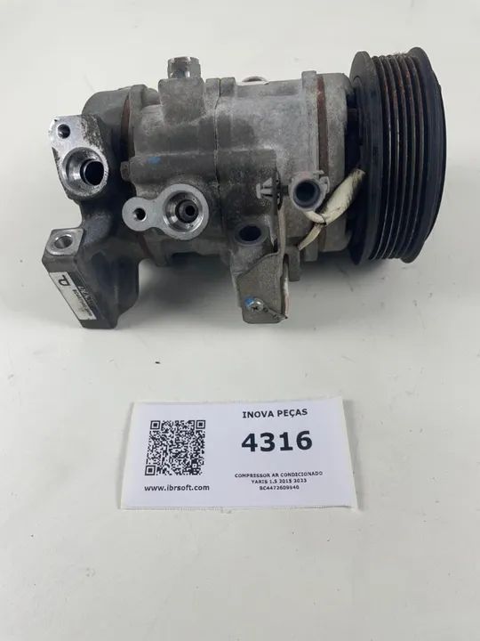 Compressor Ar Condicionado Yaris 1.5 2015 2023 Bc * - Foto 4